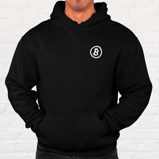 Bitcoin Logo In White Hoodie