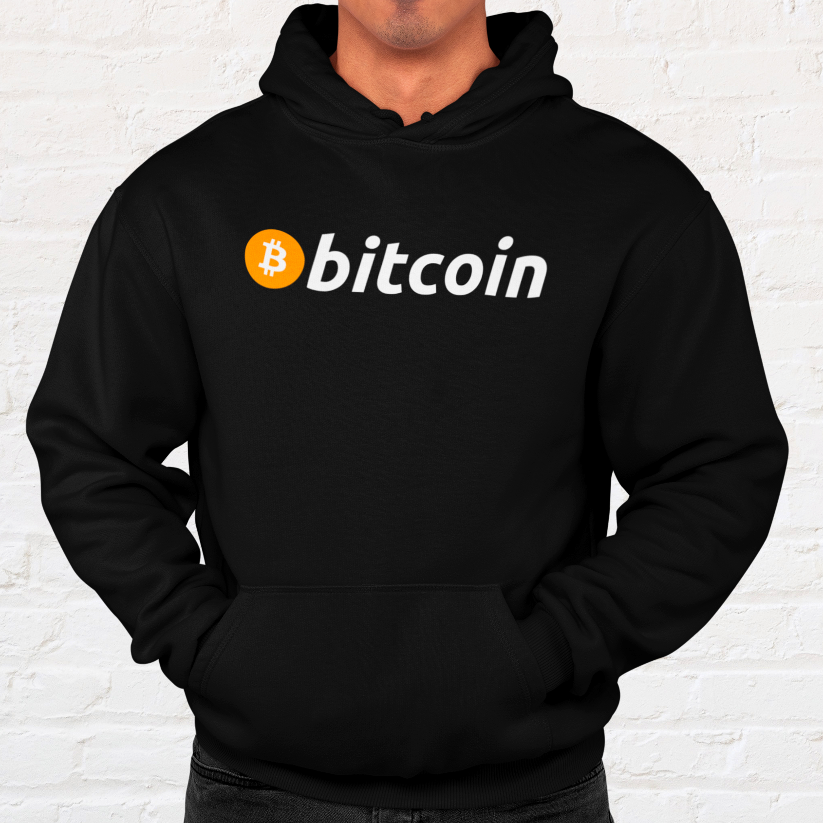 Original Bitcoin Logo with Text Hoodie